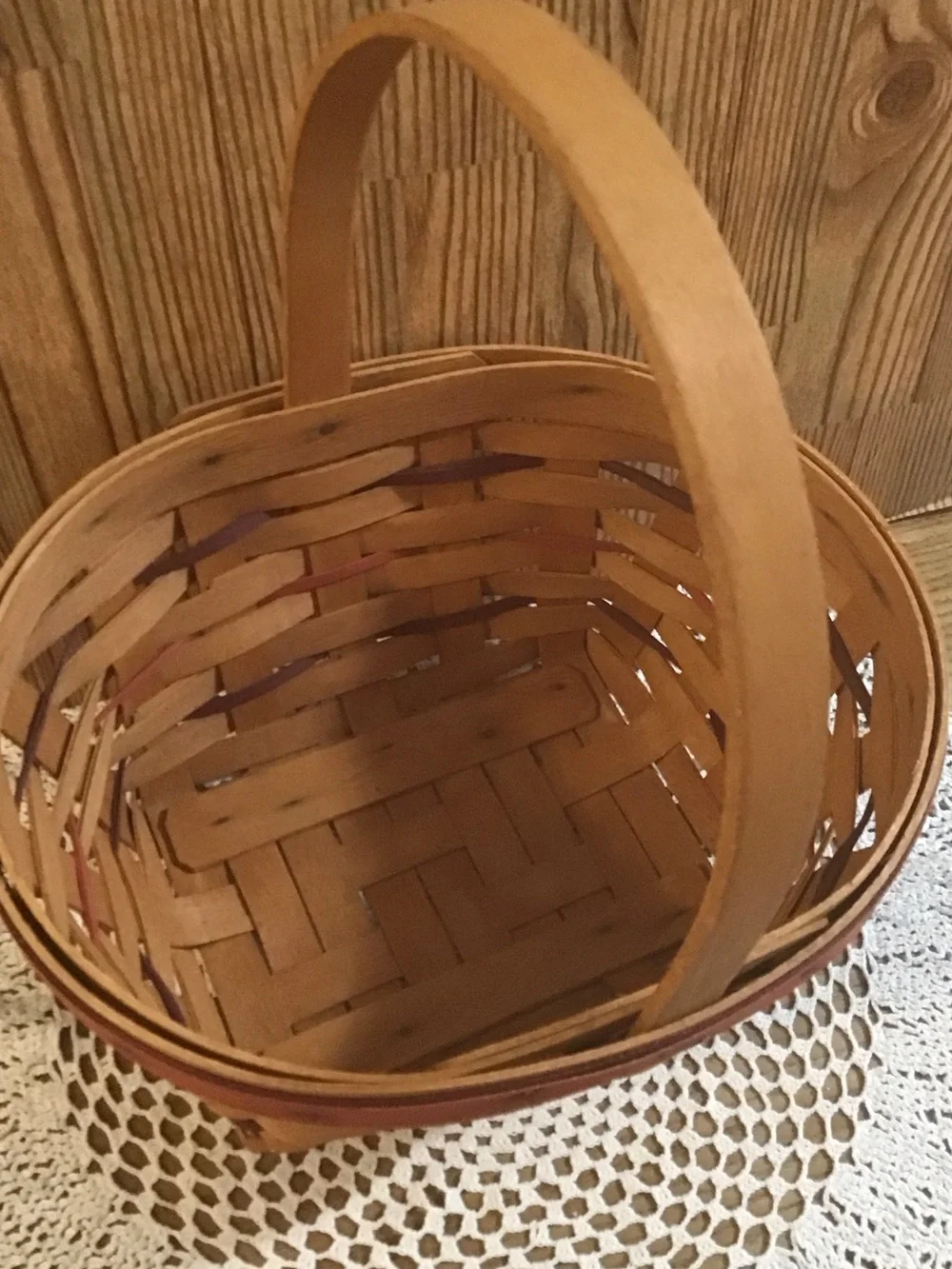 1995 Longaberger Easter  Basket with Accent Trim